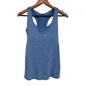 Lululemon Womens Size 8 Glide and‎ Stride Tank Heathered Illuminight Blue